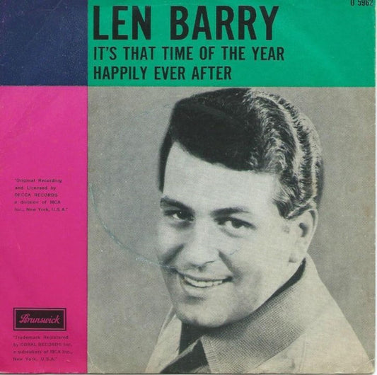 Len Barry : It's That Time Of The Year  (7", Single, Mono)