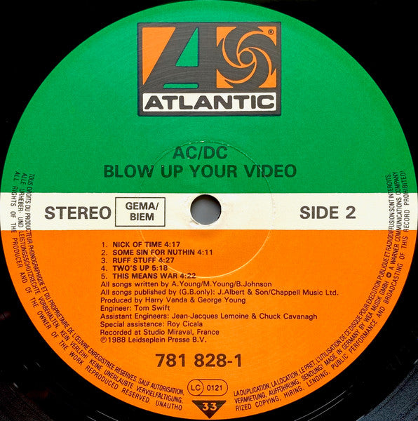 AC/DC : Blow Up Your Video (LP, Album)