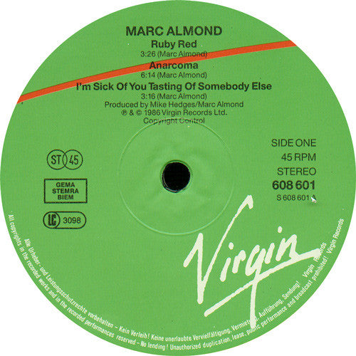 Marc Almond : Ruby Red (Stained EP) (12", EP, Single)