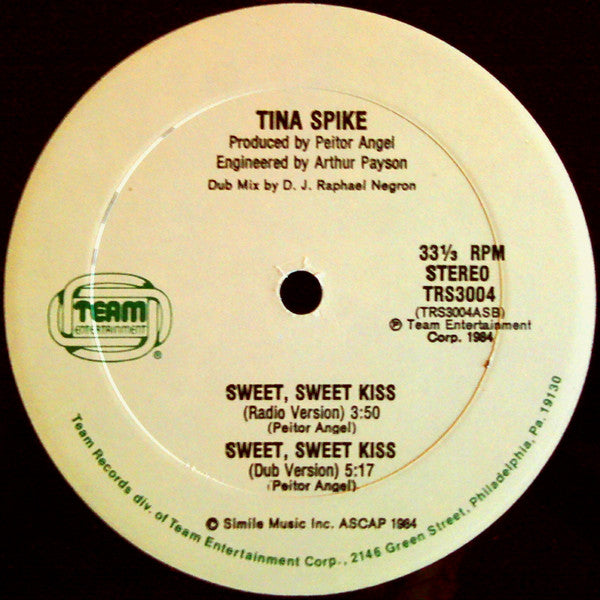 Tina Spike : Sweet, Sweet Kiss (12")