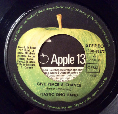 Plastic Ono Band* : Give Peace A Chance (7", Single)