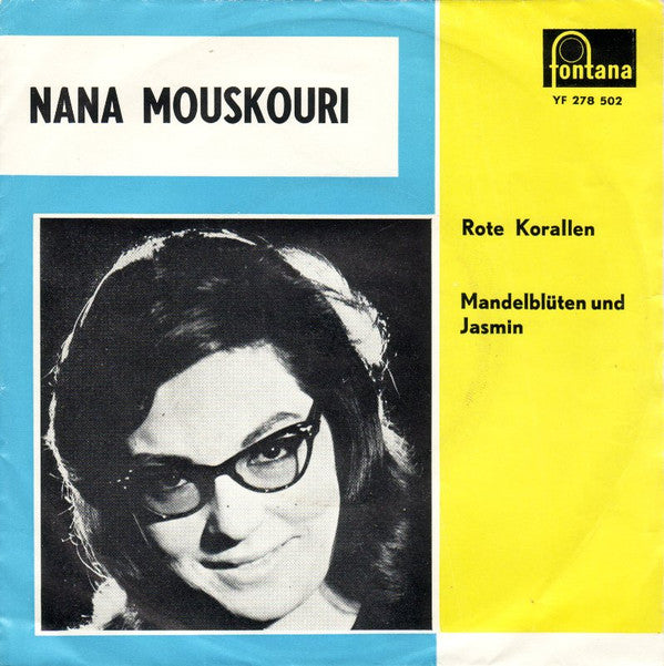 Nana Mouskouri : Rote Korallen (7", Single, Mono)