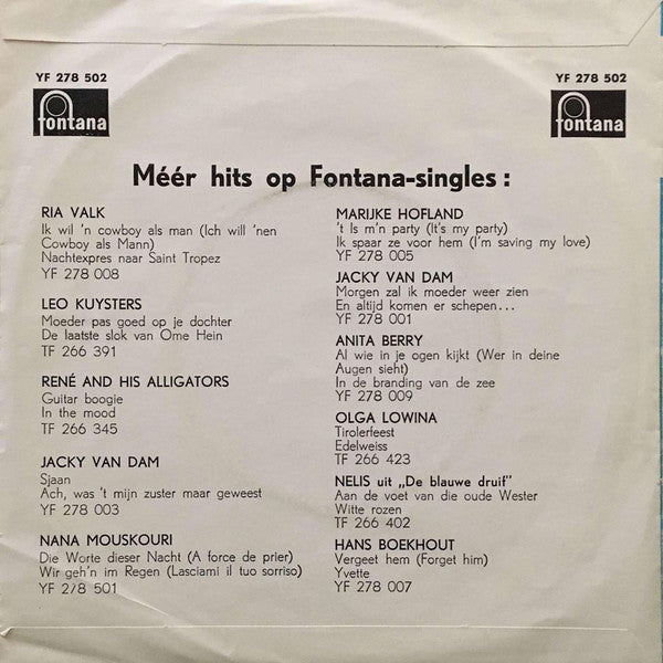 Nana Mouskouri : Rote Korallen (7", Single, Mono)