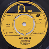 Nana Mouskouri : Rote Korallen (7", Single, Mono)