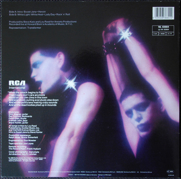Lou Reed : Rock 'N' Roll Animal (LP, Album, RE)