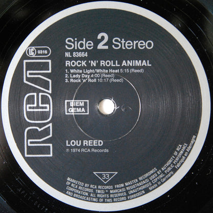 Lou Reed : Rock 'N' Roll Animal (LP, Album, RE)