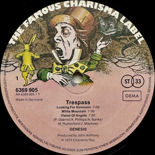 Genesis : Trespass (LP, Album, RE, Lam)