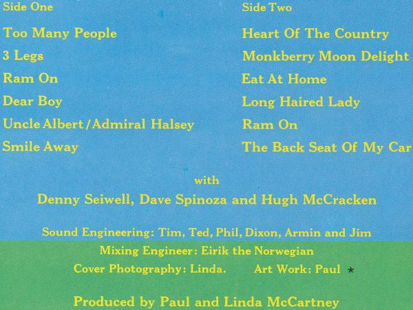 Paul And Linda McCartney* : Ram (LP, Album, Gat)