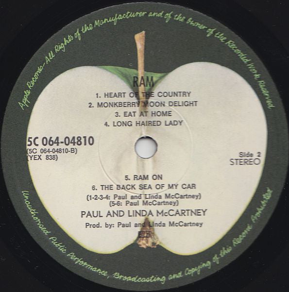 Paul And Linda McCartney* : Ram (LP, Album, Gat)