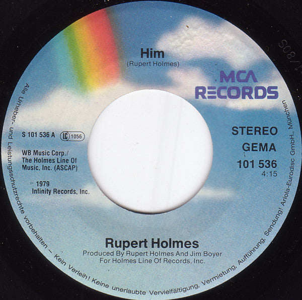 Rupert Holmes : Him (7", Single, RP)