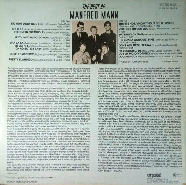 Manfred Mann : The Best Of Manfred Mann (LP, Comp, Mono, RE)
