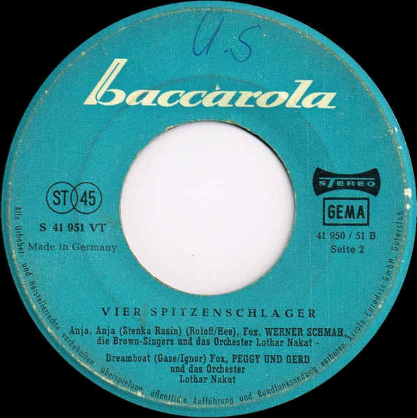Various : Vier Spitzenschlager (7", Single)