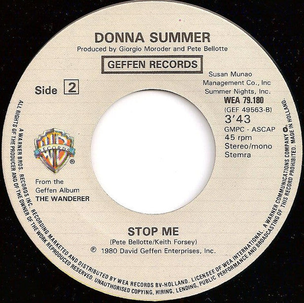 Donna Summer : The Wanderer (7")