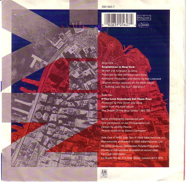 Sting : Englishman In N.Y. (The Ben Liebrand Mix) (7", Single)
