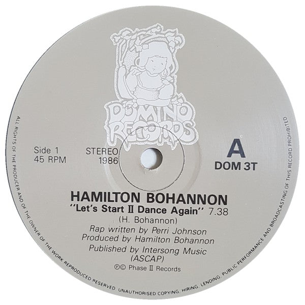 Hamilton Bohannon : Let's Start II Dance Again (12")