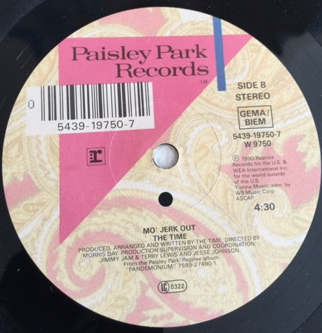 The Time : Jerk Out (7", Single, Sol)