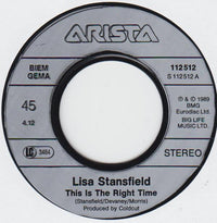 Lisa Stansfield : This Is The Right Time (7", Single)