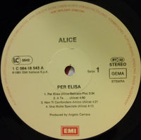 Alice (4) : Per Elisa (LP, Album)