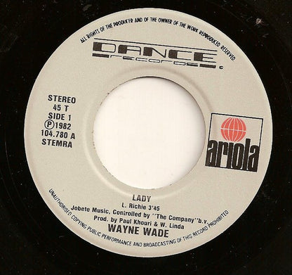 Wayne Wade : Lady (7", Single)