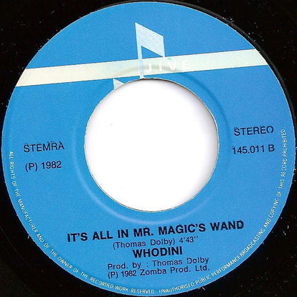Whodini : Magic's Wand (7", Single)