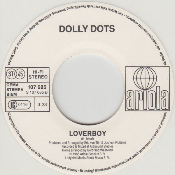 Dolly Dots : Only The Rain. (7", Single, Ltd, Whi)
