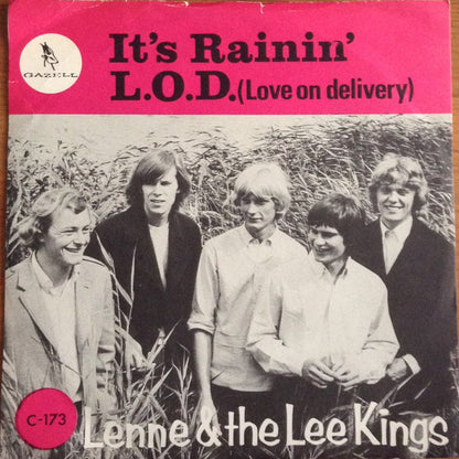 Lenne & The Lee Kings : It's Rainin' / L.O.D. (Love On Delivery) (7", Single, Red)