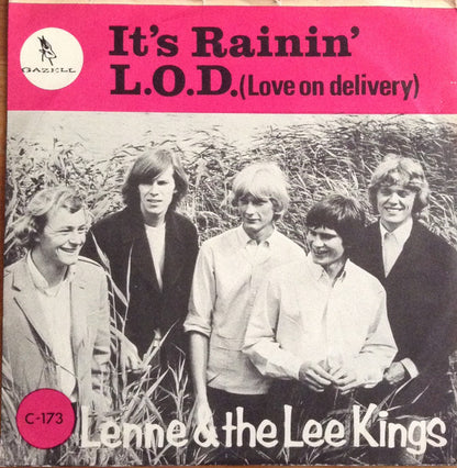 Lenne & The Lee Kings : It's Rainin' / L.O.D. (Love On Delivery) (7", Single, Red)
