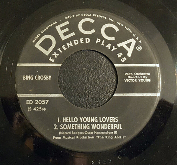 Bing Crosby : Bing Crosby Sings Song Hits From The King And I (7", EP)