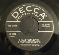 Bing Crosby : Bing Crosby Sings Song Hits From The King And I (7", EP)
