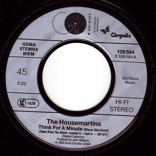 The Housemartins : Think For A Minute (New Version) (7", Single)