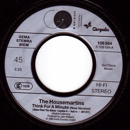 The Housemartins : Think For A Minute (New Version) (7", Single)