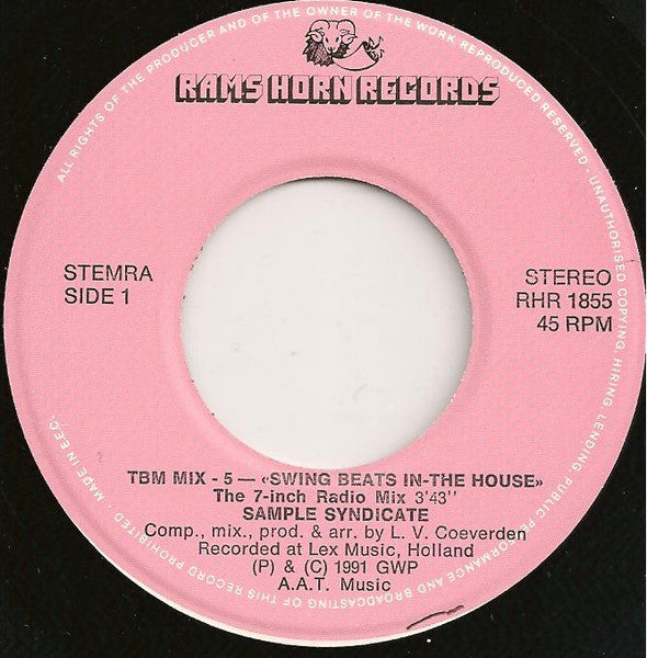 Sample Syndicate : TBM Mix 5 (Swing Beats In The House!) (7", Single)