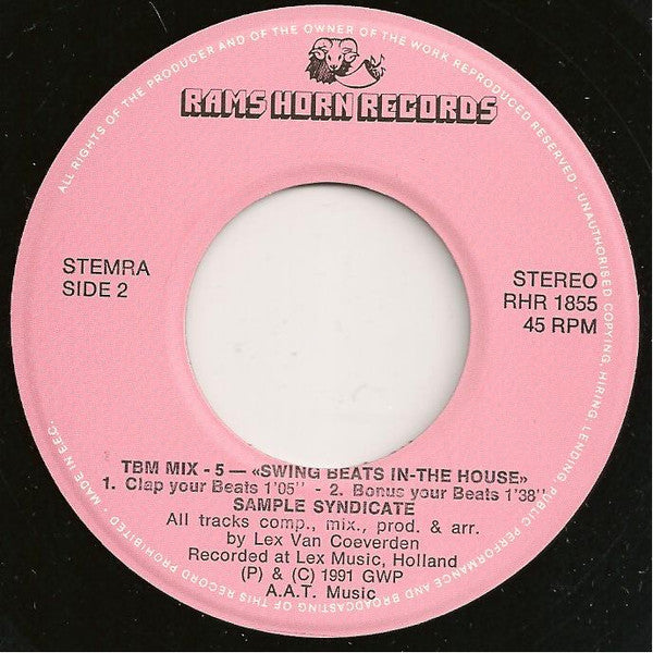 Sample Syndicate : TBM Mix 5 (Swing Beats In The House!) (7", Single)