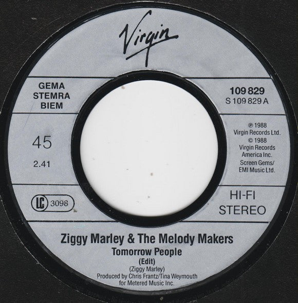 Ziggy Marley And The Melody Makers : Tomorrow People (7", Single)