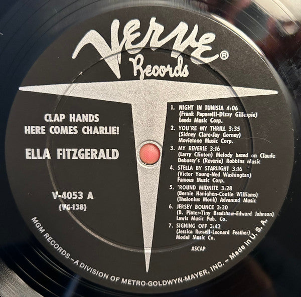Ella Fitzgerald : Clap Hands, Here Comes Charlie! (LP, Album, Mono)