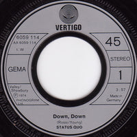 Status Quo : Down, Down (7", Single, RE)
