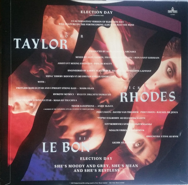 Arcadia (3) : Election Day (12", Single)