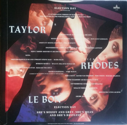 Arcadia (3) : Election Day (12", Single)