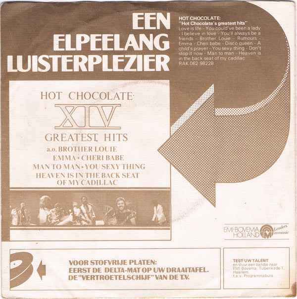 Hot Chocolate : Every 1's A Winner (7", Single, RP)