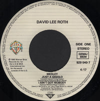David Lee Roth : Just A Gigolo / I Ain't Got Nobody (Medley) (7", Single)