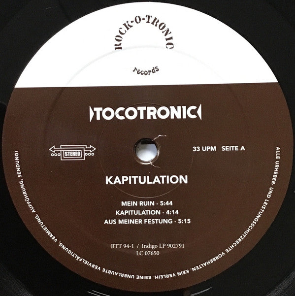 Tocotronic : Kapitulation (2xLP, Album)