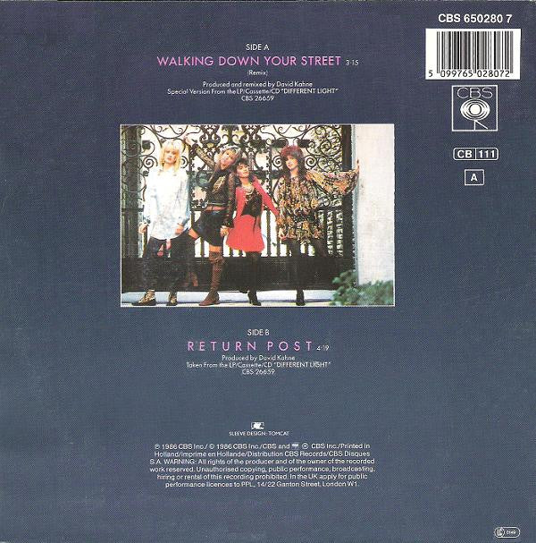 Bangles : Walking Down Your Street (7", Single)