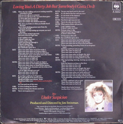 Bonnie Tyler Duet With Todd Rundgren : Loving You's A Dirty Job But Somebody's Gotta Do It (7", Single)