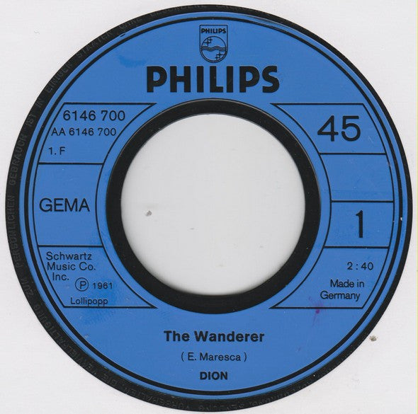 Dion (3) : The Wanderer (7", Single)
