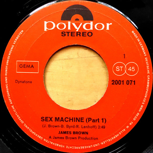 James Brown : Sex Machine (Part 1 & Part 2) (7", Single)