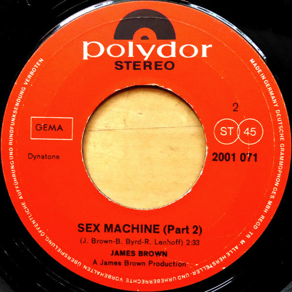 James Brown : Sex Machine (Part 1 & Part 2) (7", Single)