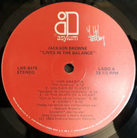 Jackson Browne : Lives In The Balance (LP, Album)
