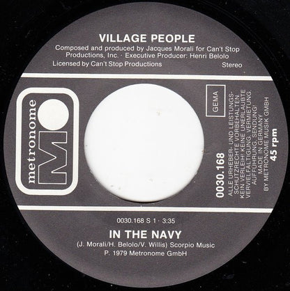 Village People : In The Navy (7", Single)