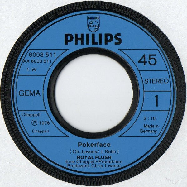 Royal Flush (17) : Pokerface (7", Single)