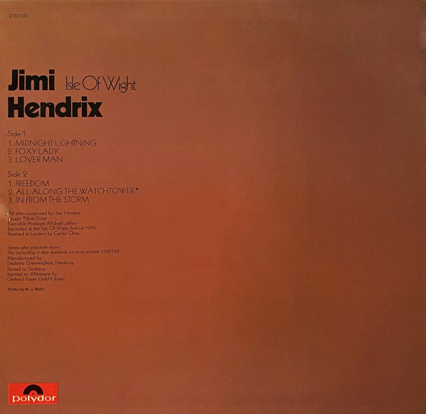Jimi Hendrix : Isle Of Wight (LP, Album)